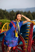 Load image into Gallery viewer, 100% Silk Shift Dress Blue Mrs Tea's Boutique and Bakery