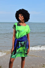 Load image into Gallery viewer, Copy of 100% Silk Shift Dress Blue Mrs Tea's Boutique and Bakery