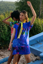 Load image into Gallery viewer, 100% Silk Shift Dress Blue Mrs Tea's Boutique and Bakery