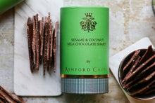 Load image into Gallery viewer, Ashford Castle Sesame & Coconut Milk Chocolate Shards Mrs Tea's Boutique and Bakery