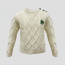 Load image into Gallery viewer, Shamrock Kids Wool Jumper| Patrick Francis Mrs Tea's