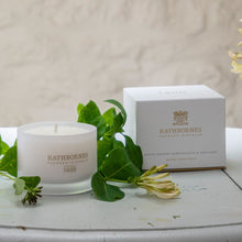 Load image into Gallery viewer, Rathbornes | White Pepper, Honeysuckle & Vertivert Scented Candle Mrs Tea's Boutique and Bakery