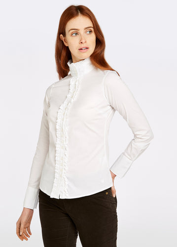 Dubarry Ladies Chamomile Shirt-White Mrs Tea's Boutique and Bakery