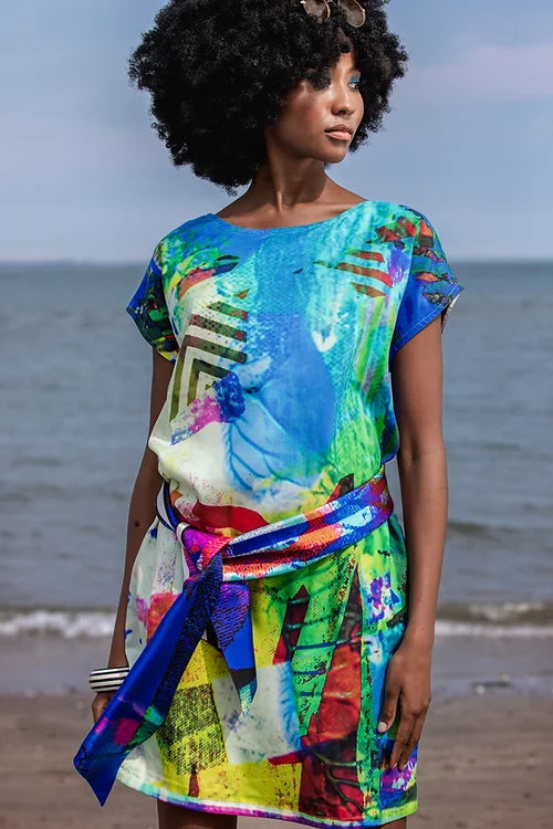 100% Silk Shift Dress Turquoise Mrs Tea's on the Ashford Estate 100% Silk Shift Dress Turquoise Mrs Tea's on the Ashford Estate