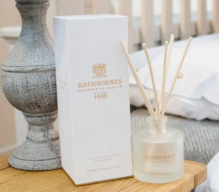 Rathbornes | Dublin Tea Rose, Oud & Patchouli Scented Reed Diffuser ...