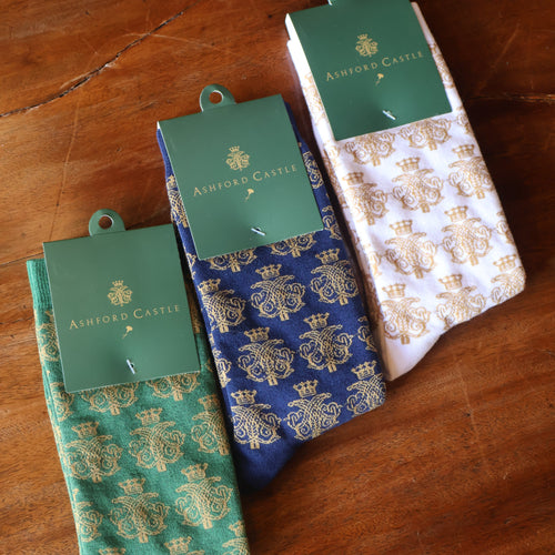 Ashford Castle Crest Crew Socks Mrs Tea's
