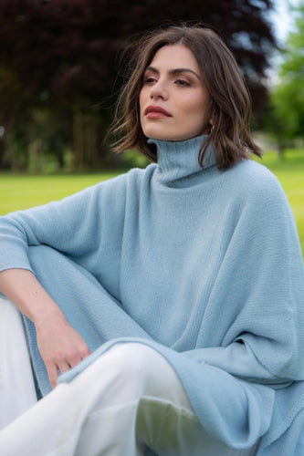 High Neck Cashmere Poncho Mrs Tea's Boutique and Bakery