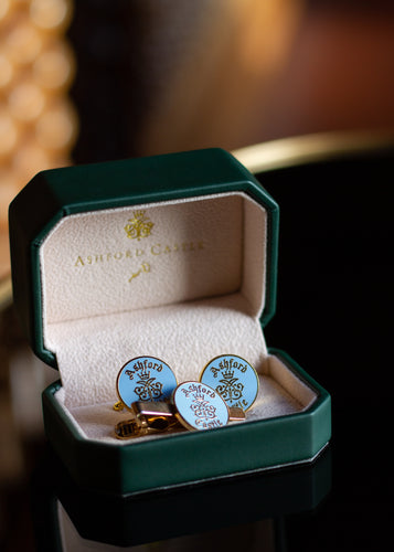 Ashford Castle Crested Tie Bar & Cufflinks set Mrs Tea's Boutique and Bakery
