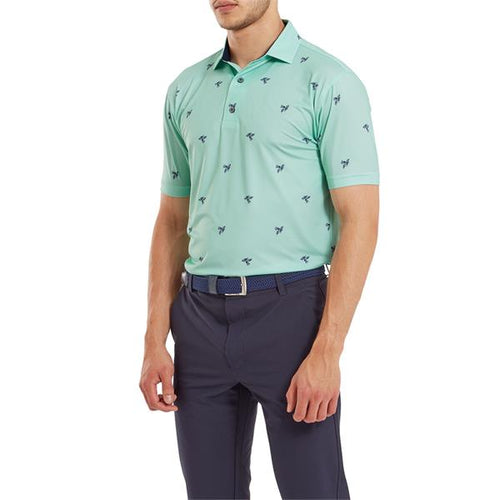 Thistle Print Golf Shirt | Footjoy Mrs Tea's Boutique and Bakery
