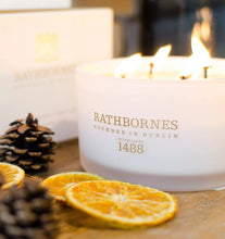 Load image into Gallery viewer, Rathbornes | Cedar, Cloves &amp; Ambergris Scented Candle Mrs Tea&#39;s Boutique and Bakery
