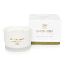 Load image into Gallery viewer, Rathbornes | Cedar, Cloves &amp; Ambergris Scented Candle Mrs Tea&#39;s Boutique and Bakery
