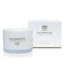 Load image into Gallery viewer, RATHBORNES - DUBLIN TEA ROSE, OUD &amp; PATCHOULI SCENTED CANDLE Mrs Tea&#39;s Boutique and Bakery
