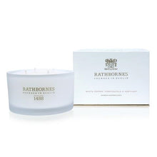 Load image into Gallery viewer, RATHBORNES - WHITE PEPPER, HONEYSUCKLE &amp; VERTIVERT  SCENTED CANDLE Mrs Tea&#39;s Boutique and Bakery
